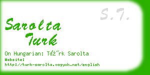 sarolta turk business card